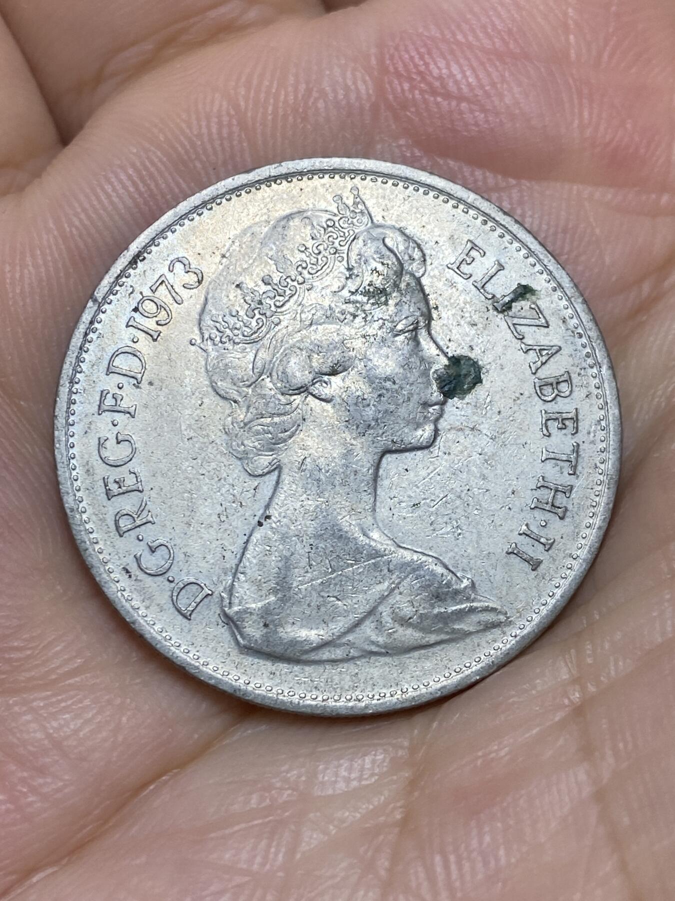 2025年第七十二场(总第九十八场）外国好品散币(免佣金) 英国🇬🇧1973年10新便士(伊丽莎白二世中年花冠，十进制第一版)