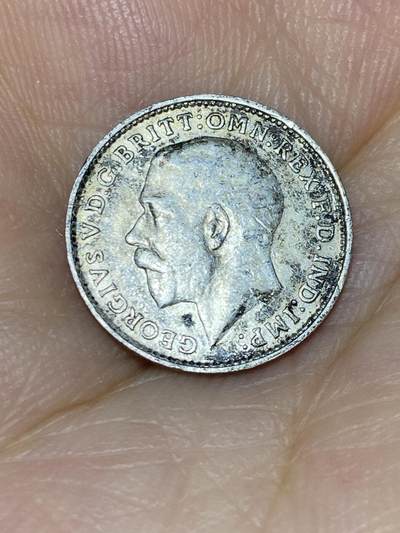 2025年第七十三场(总第九十九场）外国好品散币(免佣金) 英国🇬🇧1916年3便士银币(乔治六世第一版，925高银)