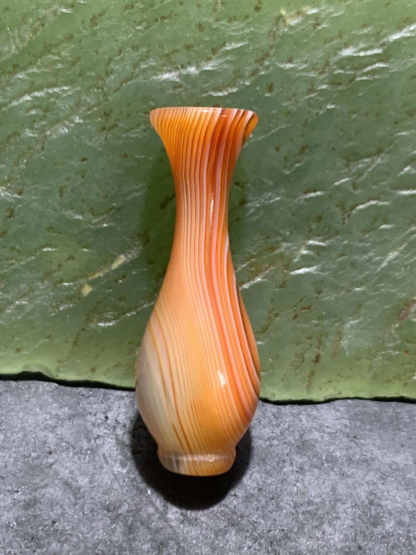 精美高玉化千层纹缠丝玛瑙双天眼瓶子珠一个