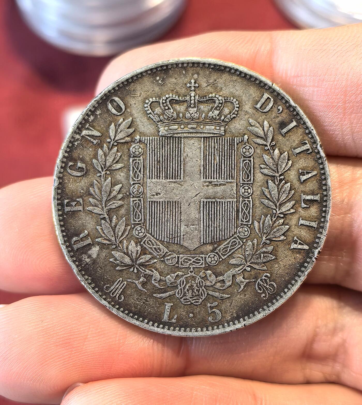 南宋泉阁俄币 外币 国币 专场第十五期【送拍无额外佣金】 意大利 1875年 5里拉大银币