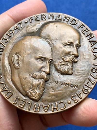 《竞宝斋》第406场 周日，周一，2场连拍 （全场包邮） 巴黎阿贝伊公司与奥古斯丁·诺曼德船厂及其领导人纪念铜章 103.9克 58.5mm 丰饶角铜标