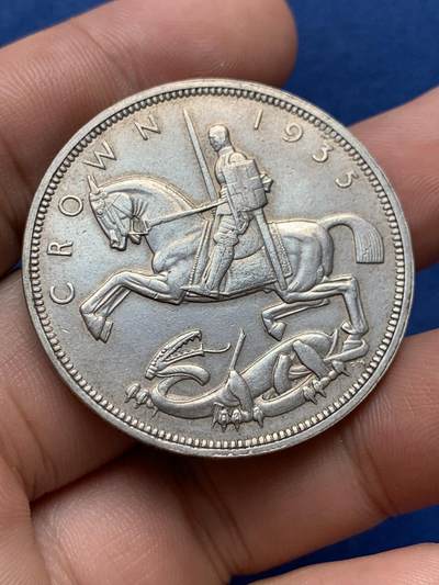 《竞宝斋》第406场 周日，周一，2场连拍 （全场包邮） 英国1935年乔治五世木马剑 包浆自然