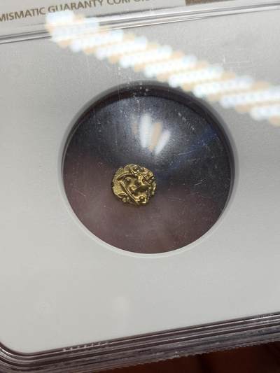 《竞宝斋》第406场 周日，周一，2场连拍 （全场包邮） NGC MS63 印度 迈索尔王国 1638-1812年 1F 金币 南印度经典货币形态 毗湿奴神像 外拍上涨品种
