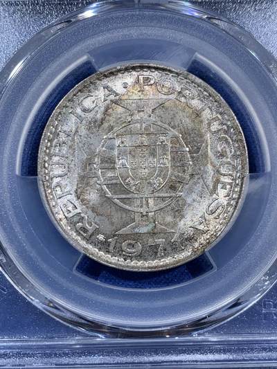 《竞宝斋》第406场 周日，周一，2场连拍 （全场包邮） PCGS MS64 1971澳门5元银币 两面转光 包浆厚重 品相不错
