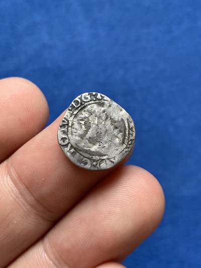 《竞宝斋》第406场 周日，周一，2场连拍 （全场包邮） 英国 查理一世（1640年左右）打制小银币2便士一枚 比常见的先令少太多寻找不易