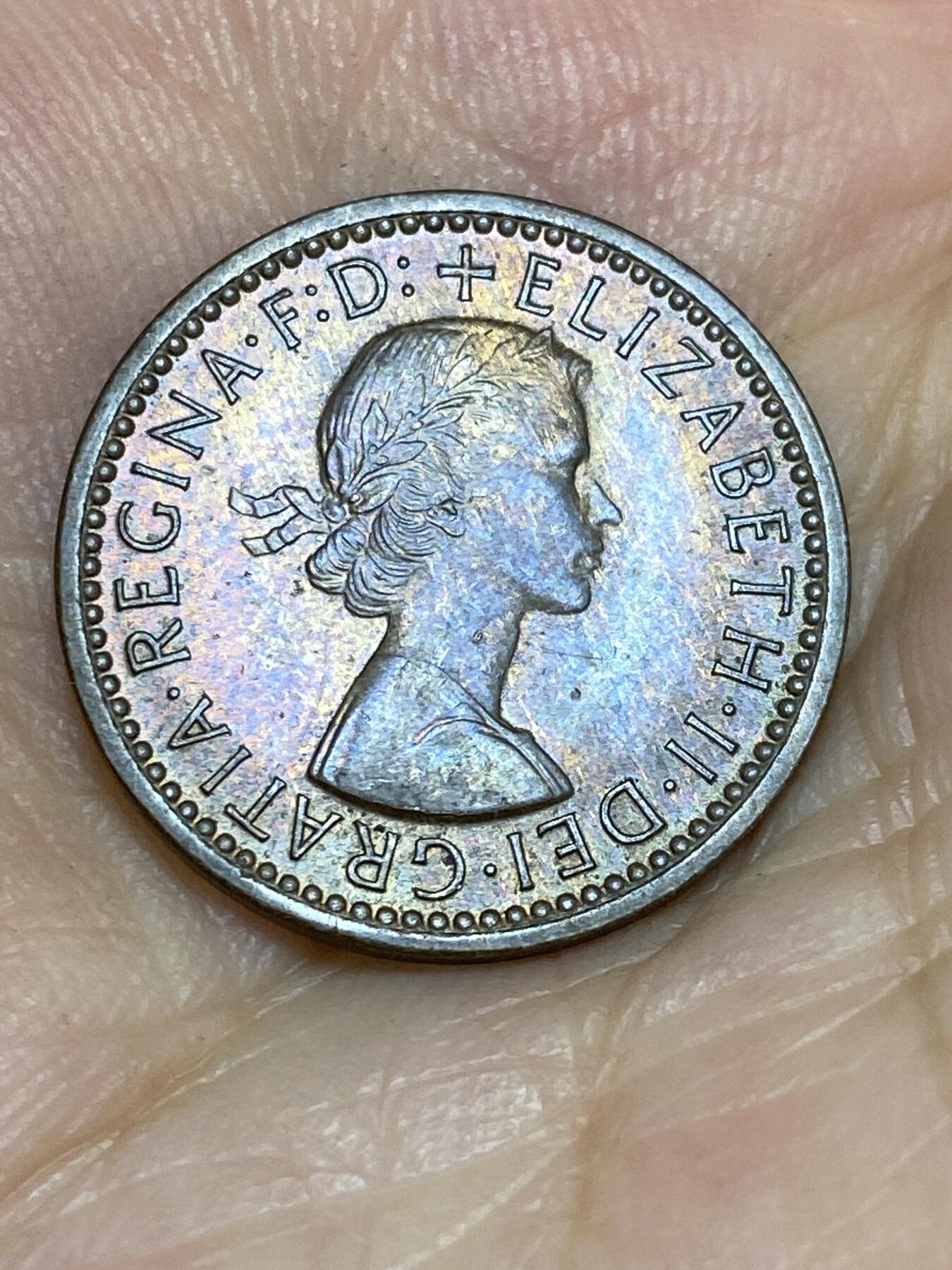2025年第七十二场(总第九十八场）外国好品散币(免佣金) 英国🇬🇧1954年1法新(伊丽莎白二世青年桂冠，第二版首发年仅发行3年)