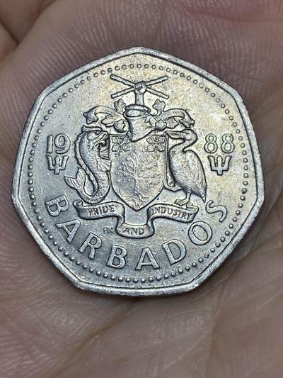 2025年第七十三场(总第九十九场）外国好品散币(免佣金) 巴巴多斯🇧🇧1988年1元(第一套，铜镍材质无磁版)