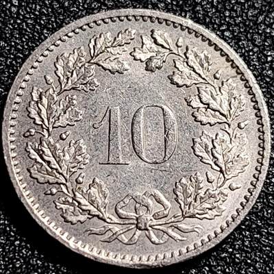 泉币菌-第66场-精品场 - 高币值 1974年 瑞士10分 女神头像 19MM 