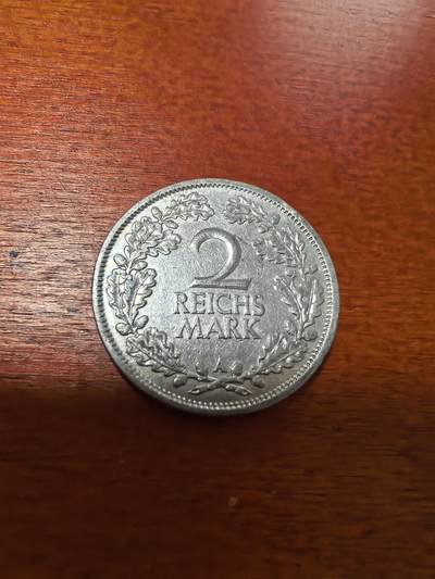 长老汇蛇年精选第三十场拍卖 1925A魏玛德国2帝国马克银币，克书MS63分130美金