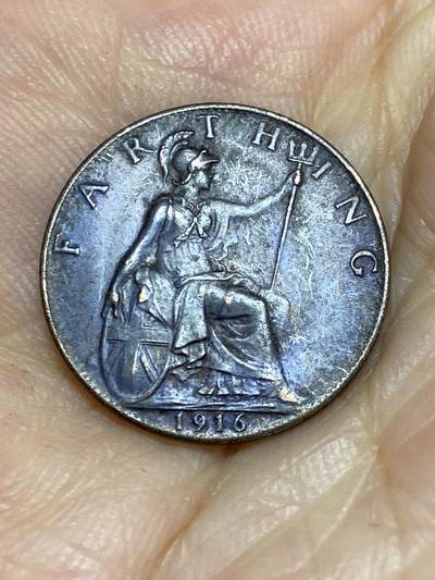 2025年第七十二场(总第九十八场）外国好品散币(免佣金) - 透打好品–英国🇬🇧1916年1法新(乔治五世第一版)