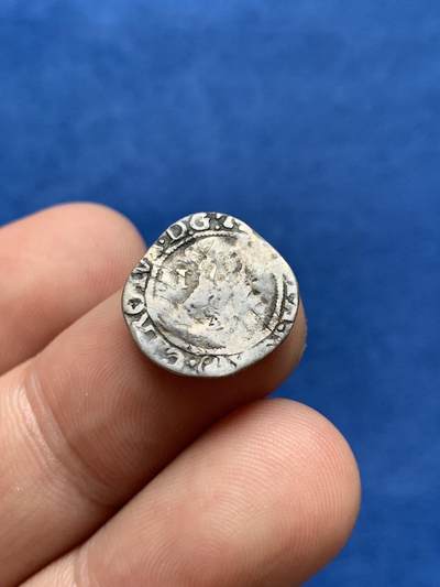 《竞宝斋》第406场 周日，周一，2场连拍 （全场包邮） 英国 查理一世（1640年左右）打制小银币2便士一枚 比常见的先令少太多寻找不易