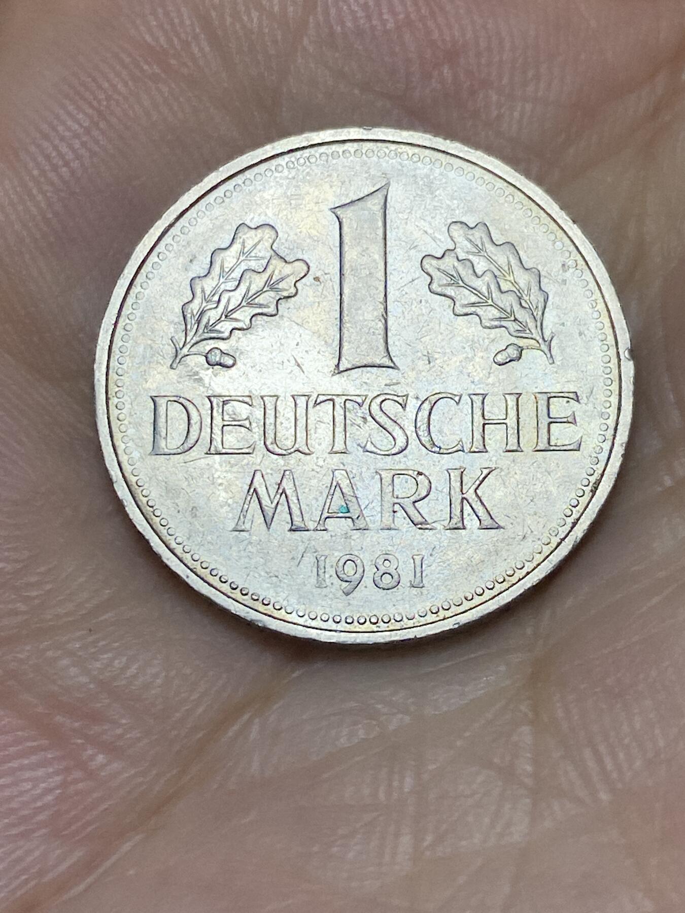 2025年第七十二场(总第九十八场）外国好品散币(免佣金) 德国🇩🇪1981年1马克(F标，斯图加特造)