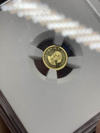 《竞宝斋》第406场 周日，周一，2场连拍 （全场包邮） NGC PF69UC 1983年马可波罗1克金币，中国最早、最小的现代金币，值得收藏，老标签，好串号。