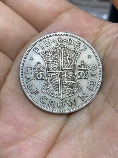 2025年第七十二场(总第九十八场）外国好品散币(免佣金) - 较少见–英国🇬🇧1950年半克朗(乔治六世第三版)