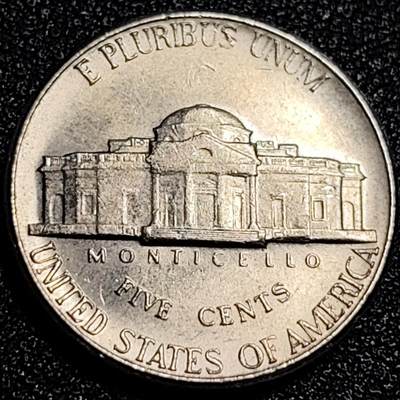 泉币菌-第67场-精品场 美国1996年D版5美分 杰斐逊纪念币 背图总统在蒙蒂塞洛的故居