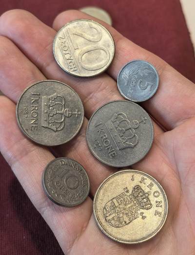 南宋泉阁俄币 外币 国币 专场第十五期【送拍无额外佣金】 - 波兰，丹麦，挪威克朗一组六枚 通货好品