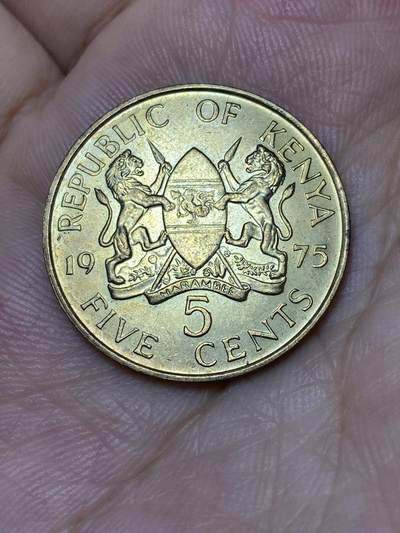 2025年第七十二场(总第九十八场）外国好品散币(免佣金) - 好品–肯尼亚🇰🇪1975年5分(独立后第二套流通硬币)