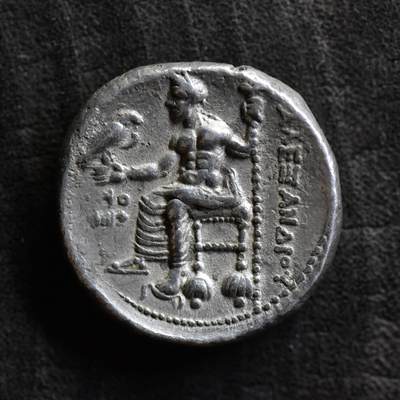 【良泉】第36期【直播场】8月21日晚19.30点开拍！173组，西方古代钱币、杂项专场 - 【藏家出品B】明确纪年版【古希腊】亚历山大大帝“在世版”四德拉克马银币 公元前326-325年16.65克