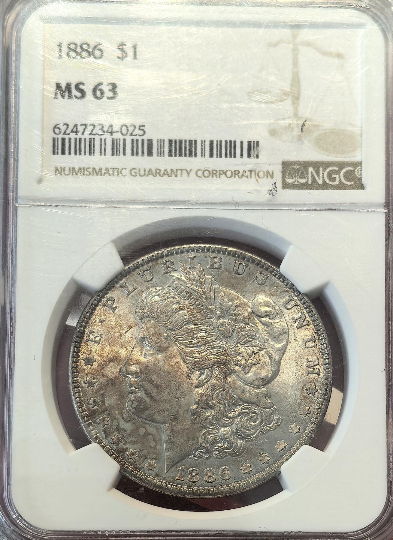 南宋泉阁俄币 外币 国币 专场第十五期【送拍无额外佣金】 ngc ms63 美国 1886年摩根一美元银币 转光好品 值得入藏
