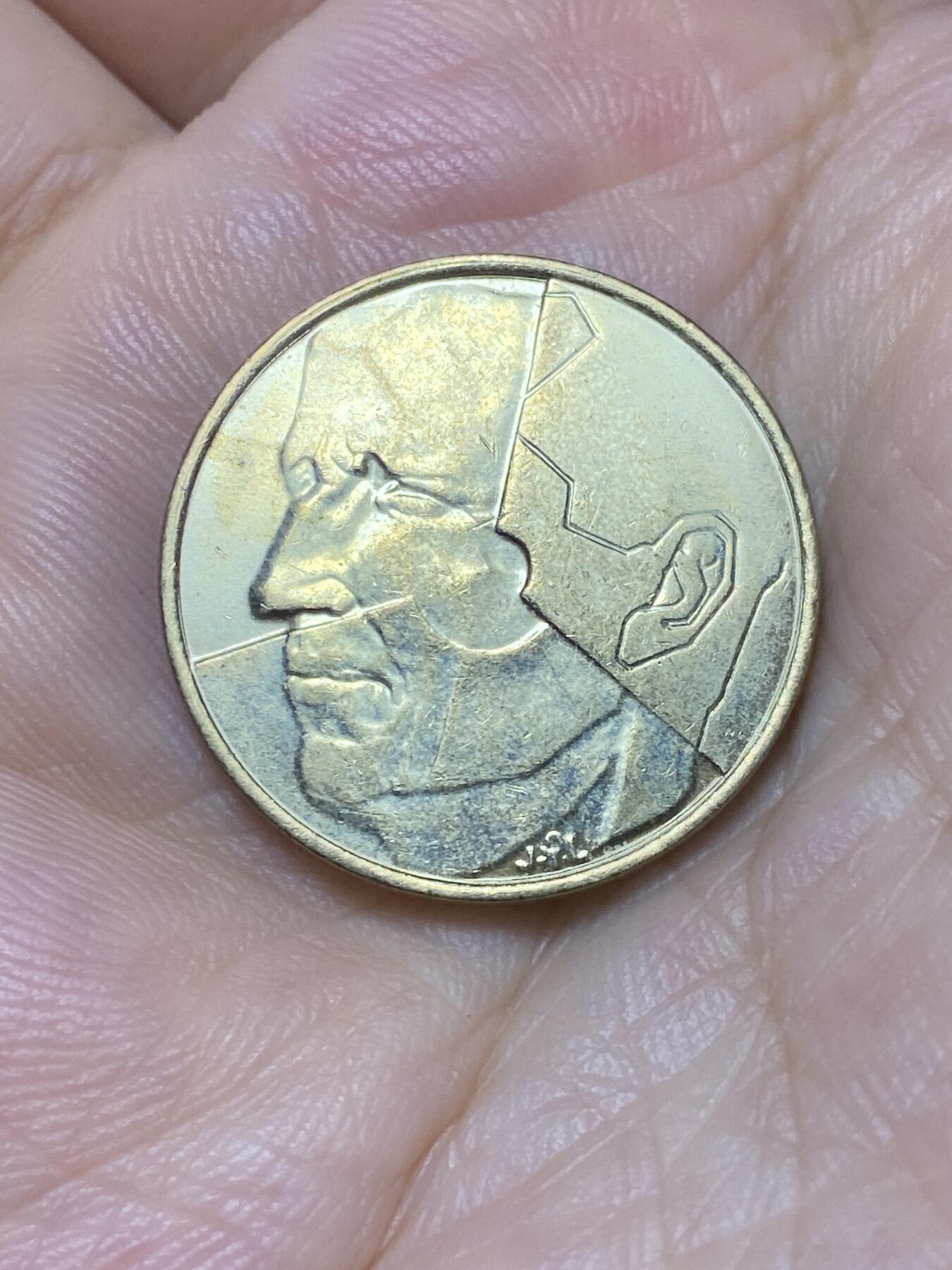 2025年第七十二场(总第九十八场）外国好品散币(免佣金) 好品–比利时🇧🇪1989年5法郎(博杜安一世时期荷语版)