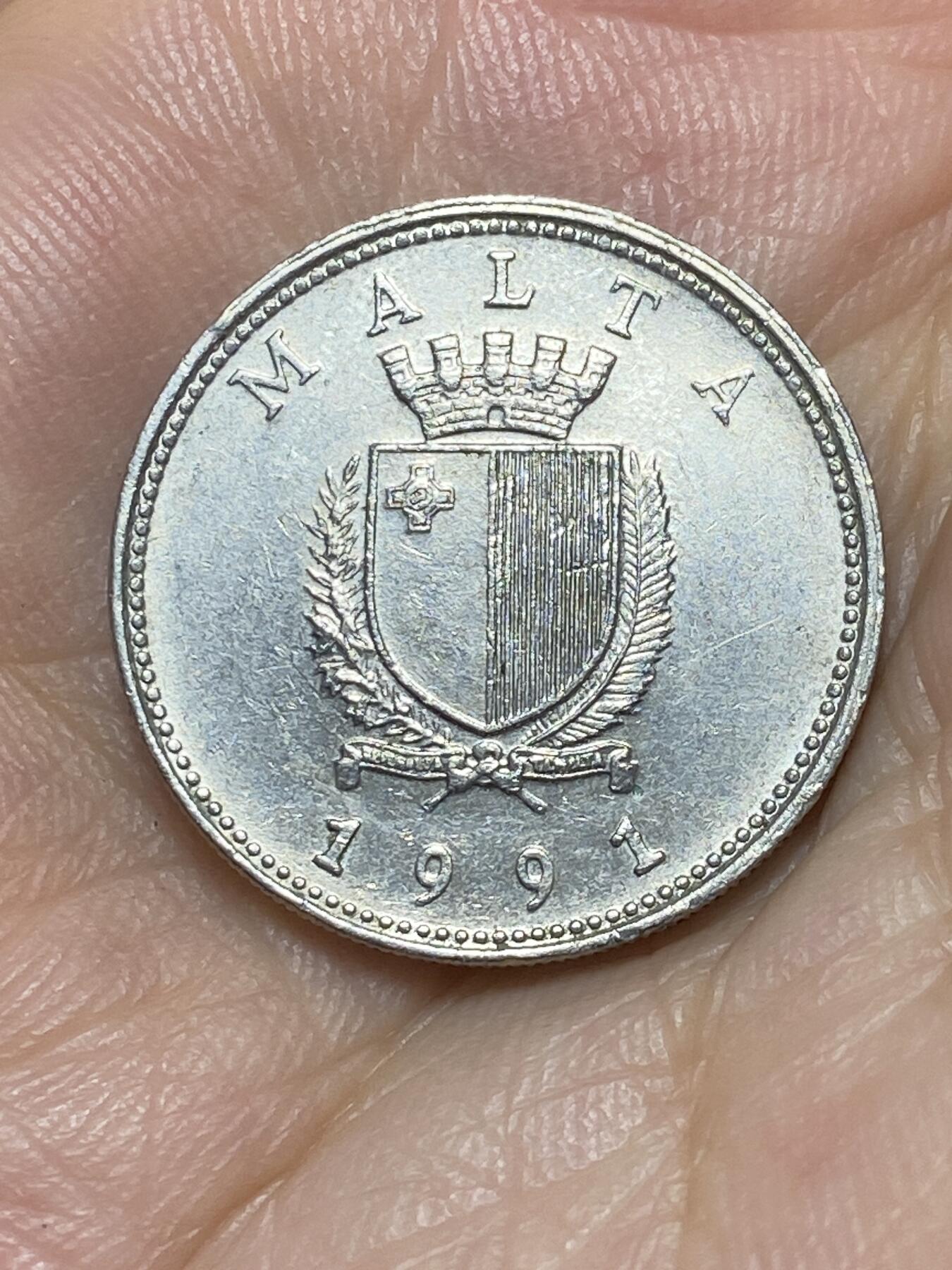 2025年第七十二场(总第九十八场）外国好品散币(免佣金) 马耳他🇲🇹1991年10分(第三套盾徽版首发年)