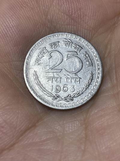 2025年第七十三场(总第九十九场）外国好品散币(免佣金) - 印度🇮🇳1963年25派沙