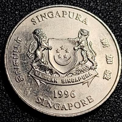 泉币菌-第67场-精品场 原光美品 高币值 新加坡20分 绒球花 高盾徽版 直径21.36mm