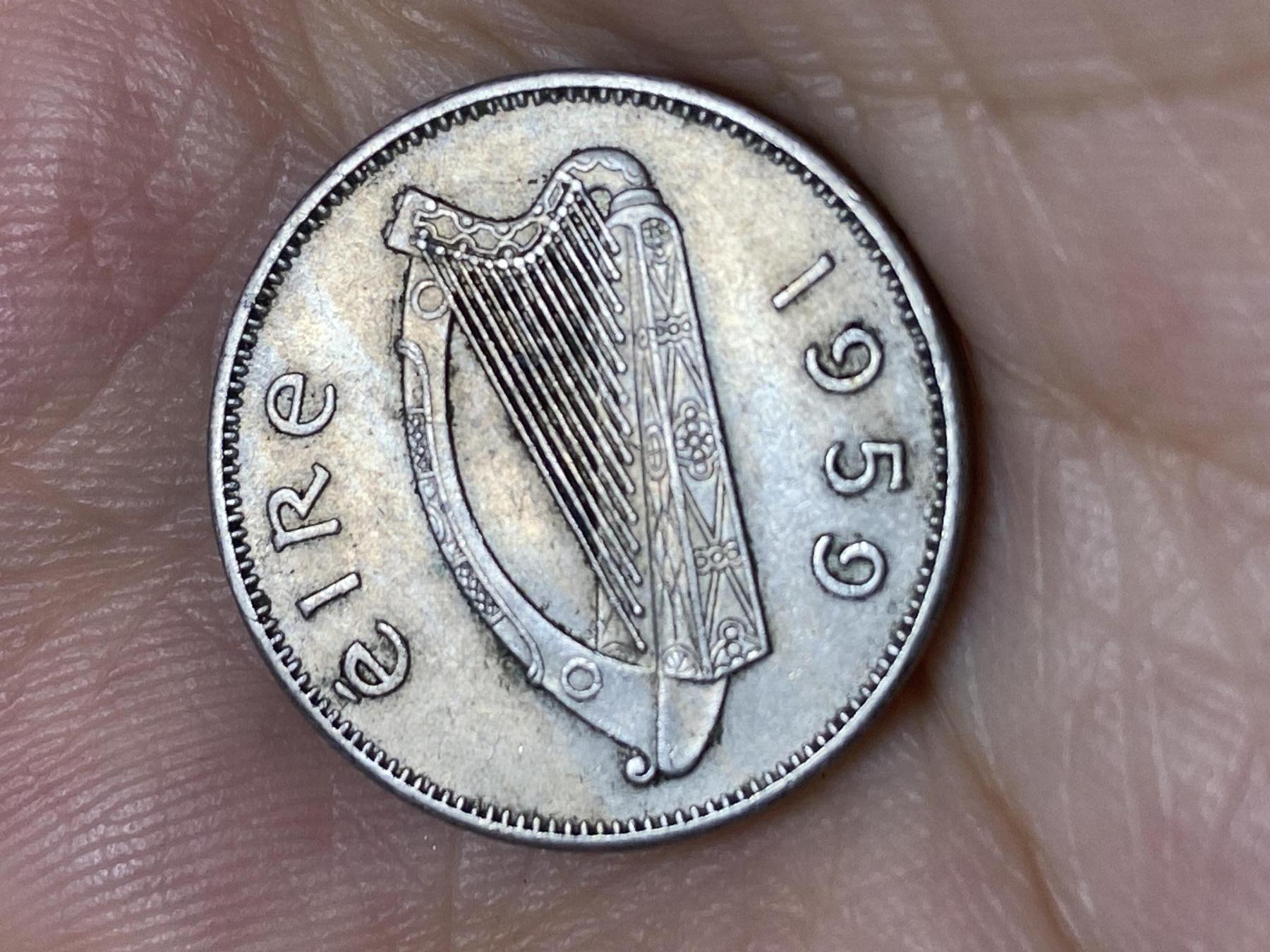 2025年第七十二场(总第九十八场）外国好品散币(免佣金) 爱尔兰🇮🇪1959年6便士(共和国时期第一套第二版)