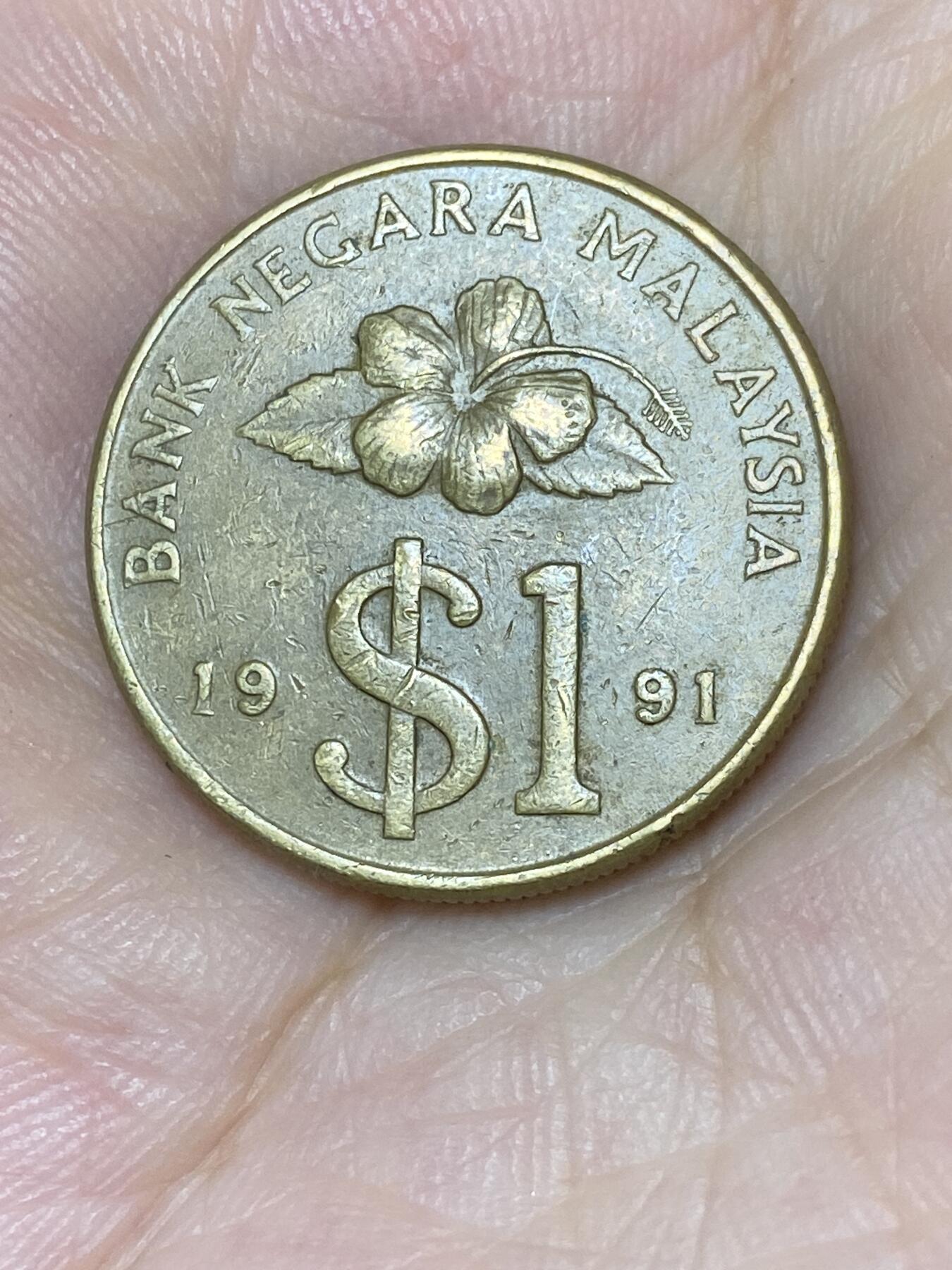 马来西亚🇲🇾1991年1元(有货币符号版) - 泉海无涯- 泉海无涯- 麦稀奇