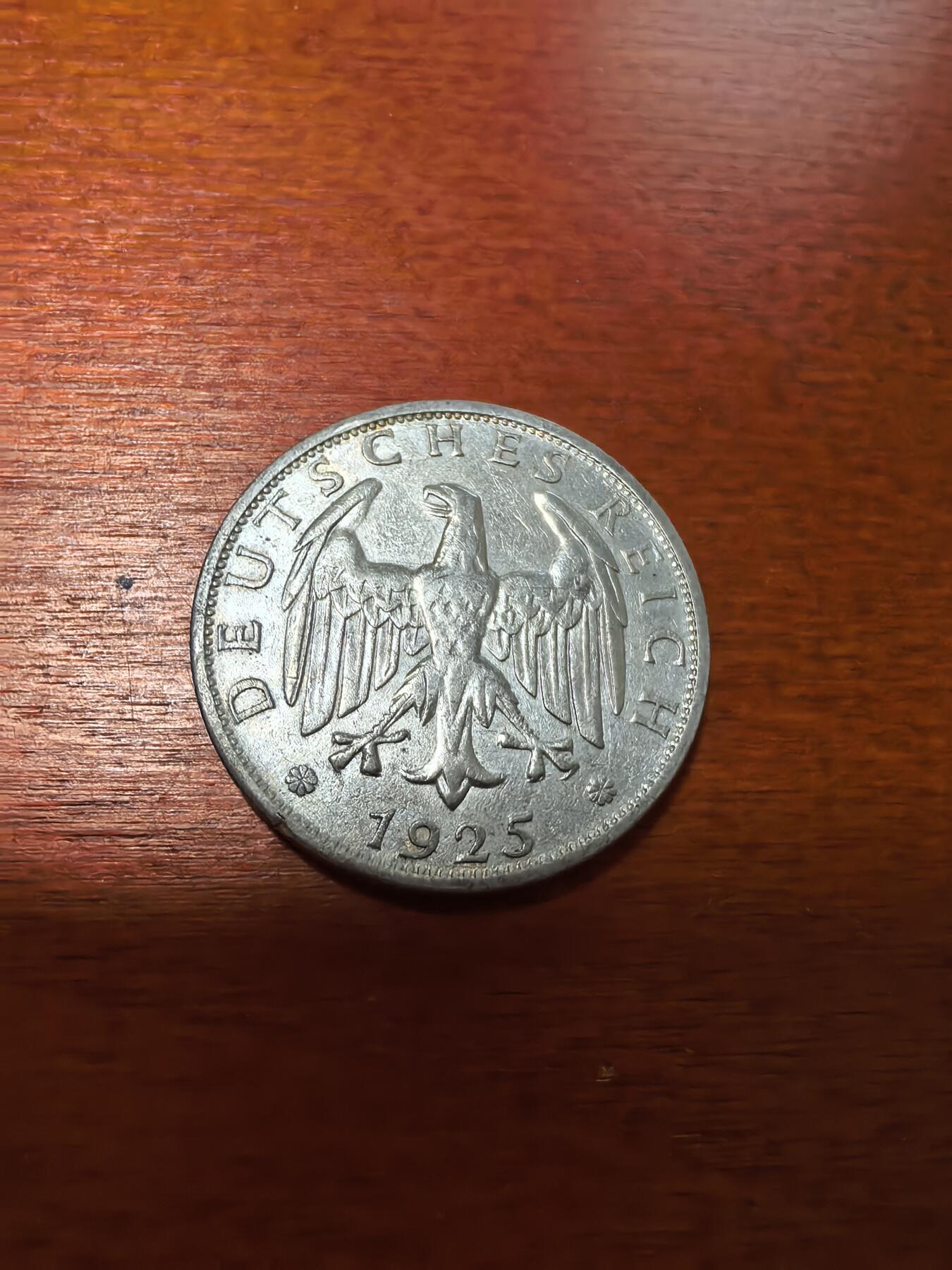 长老汇蛇年精选第三十场拍卖 1925A魏玛德国2帝国马克银币，克书MS63分130美金