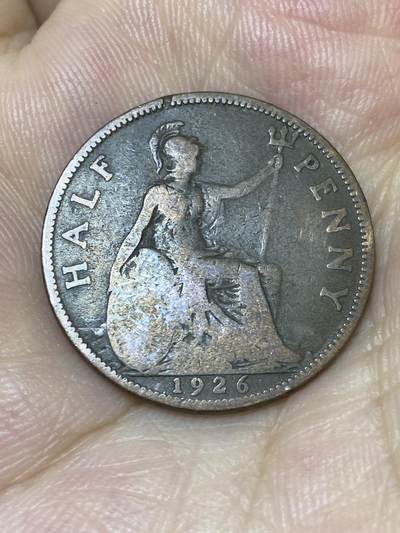 2025年第七十二场(总第九十八场）外国好品散币(免佣金) - 较少见–英国🇬🇧1926年半便士(乔治五世第二版，仅发行3年)