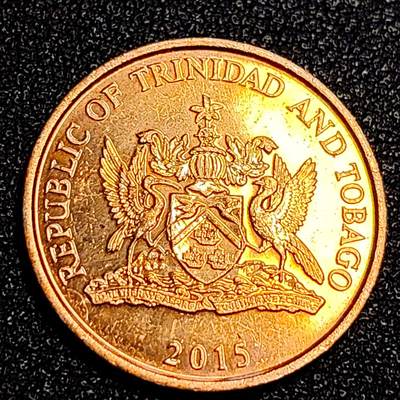 泉币菌-第67场-精品场 少见 特立尼达和多巴哥 1966年25分铜镍币 20mm 红鹳仙鹤