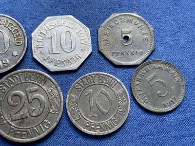 《竞宝斋》第406场 周日，周一，2场连拍 （全场包邮） 7枚一组 德国德紧时期芬尼 好品