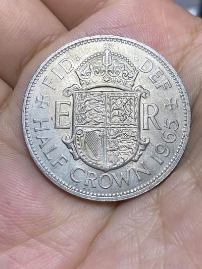 2025年第七十二场(总第九十八场）外国好品散币(免佣金) - 英国🇬🇧1965年半克朗(伊丽莎白二世青年桂冠第二版)