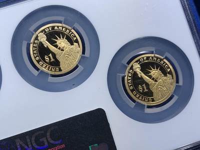 《竞宝斋》第406场 周日，周一，2场连拍 （全场包邮） NGC PF69UC 美国2007年精制总统套币