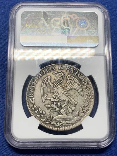 《竞宝斋》第406场 周日，周一，2场连拍 （全场包邮） NGC XFD 墨西哥 1831 Go MJ 鹰洋 8瑞尔 双星版 5级鹰 早期鹰 非常稀少
