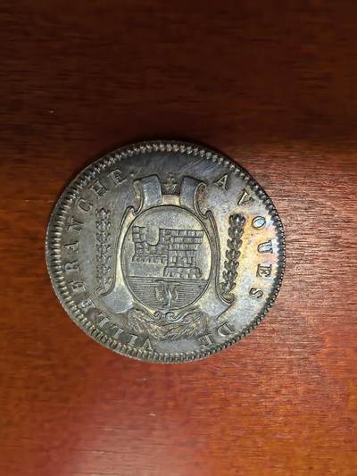 长老汇蛇年精选第三十场拍卖 1832-1841法国维勒弗朗什银章，13.12克，32MM