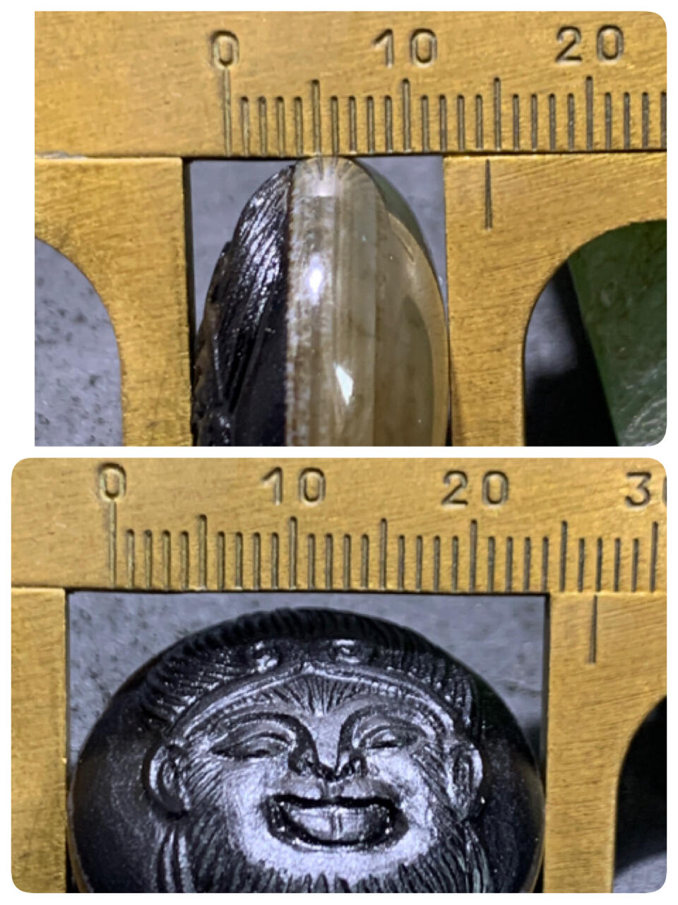 精品冻料药师玛瑙手工雕刻齐天大圣孙悟空板珠（背云）一颗。