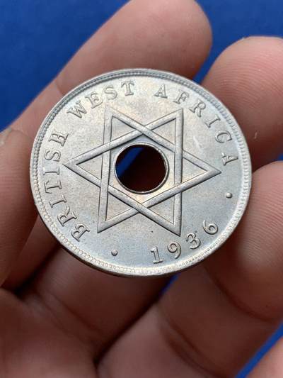 《竞宝斋》第406场 周日，周一，2场连拍 （全场包邮） 英属西非 1936年 爱德华八世 1便士镍币