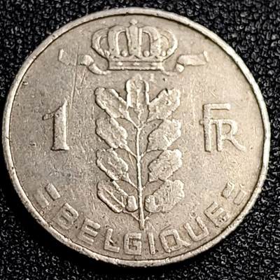 泉币菌-第67场-精品场 - 比利时1964年1法郎铜镍币（佛兰芒文版BELGIË），谷物女神