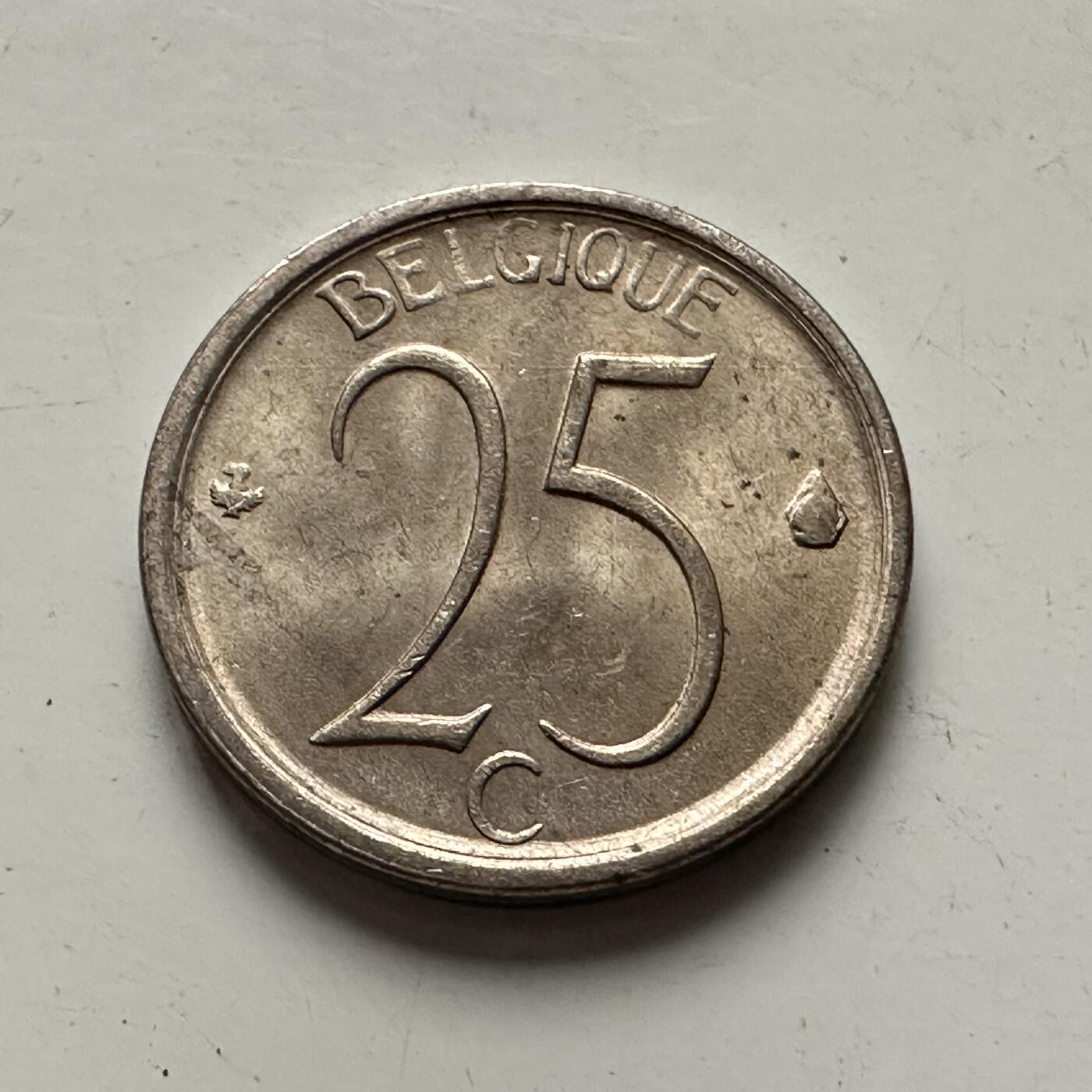 🌹外币初藏🌹🐯2025年第81场  周二无佣金特价场 比利时1969年25分