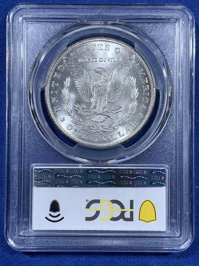 《竞宝斋》第406场 周日，周一，2场连拍 （全场包邮） PCGS MS65 美国1898年摩根O版1美元银币 白净犀利