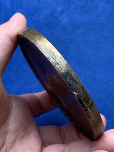 《竞宝斋》第406场 周日，周一，2场连拍 （全场包邮） 法国航海业大铜章少见巨大铜章，法国军人探险家雅克库斯托大铜章 218克，直径89mm，一只手握不过来。