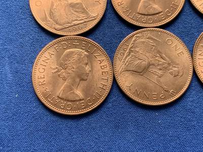 《竞宝斋》第406场 周日，周一，2场连拍 （全场包邮） 六枚一组 英国1967年铜币 卷拆原光