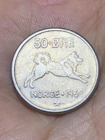 2025年第七十二场(总第九十八场）外国好品散币(免佣金) - 挪威🇳🇴1969年50欧尔(奥拉夫五世第一版)