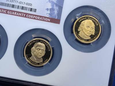 《竞宝斋》第406场 周日，周一，2场连拍 （全场包邮） NGC PF69UC 美国2007年精制总统套币