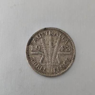 Krab外币市集Vol.21 - 澳大利亚1943年3便士银币