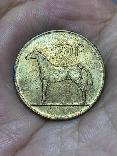 2025年第七十二场(总第九十八场）外国好品散币(免佣金) - 爱尔兰🇮🇪1995年20便士(共和国时期第二套，十进制，镍青铜材质)