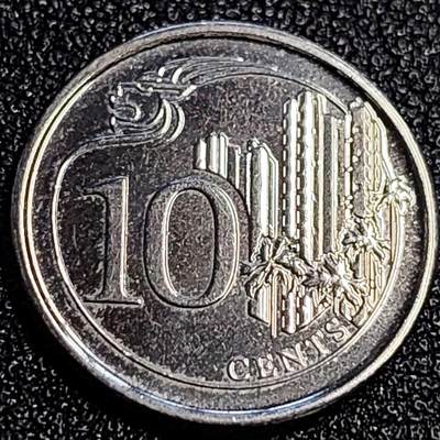泉币菌-第67场-精品场 - 高币值 新加坡10分 建筑 18.5mm