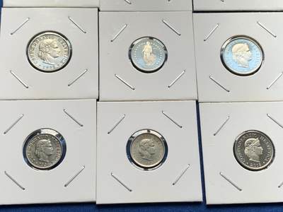 《竞宝斋》第406场 周日，周一，2场连拍 （全场包邮） 13枚一组 瑞士各时期硬币 细节见图